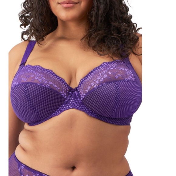 Elomi Womens Charley Stretch Plunge Bra - Salsa - Purple Polyamide - NWT - Picture 1 of 2